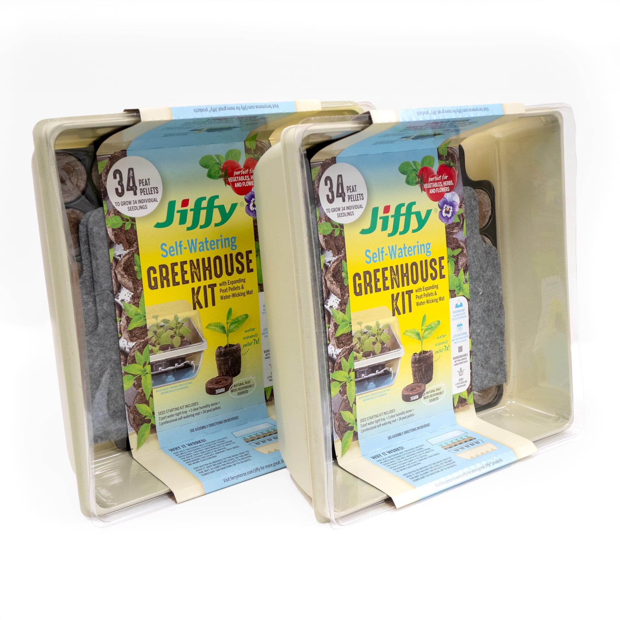 Amazon.com : Jiffy Self-Watering Seed Starter Tray Kit, 34 Cell