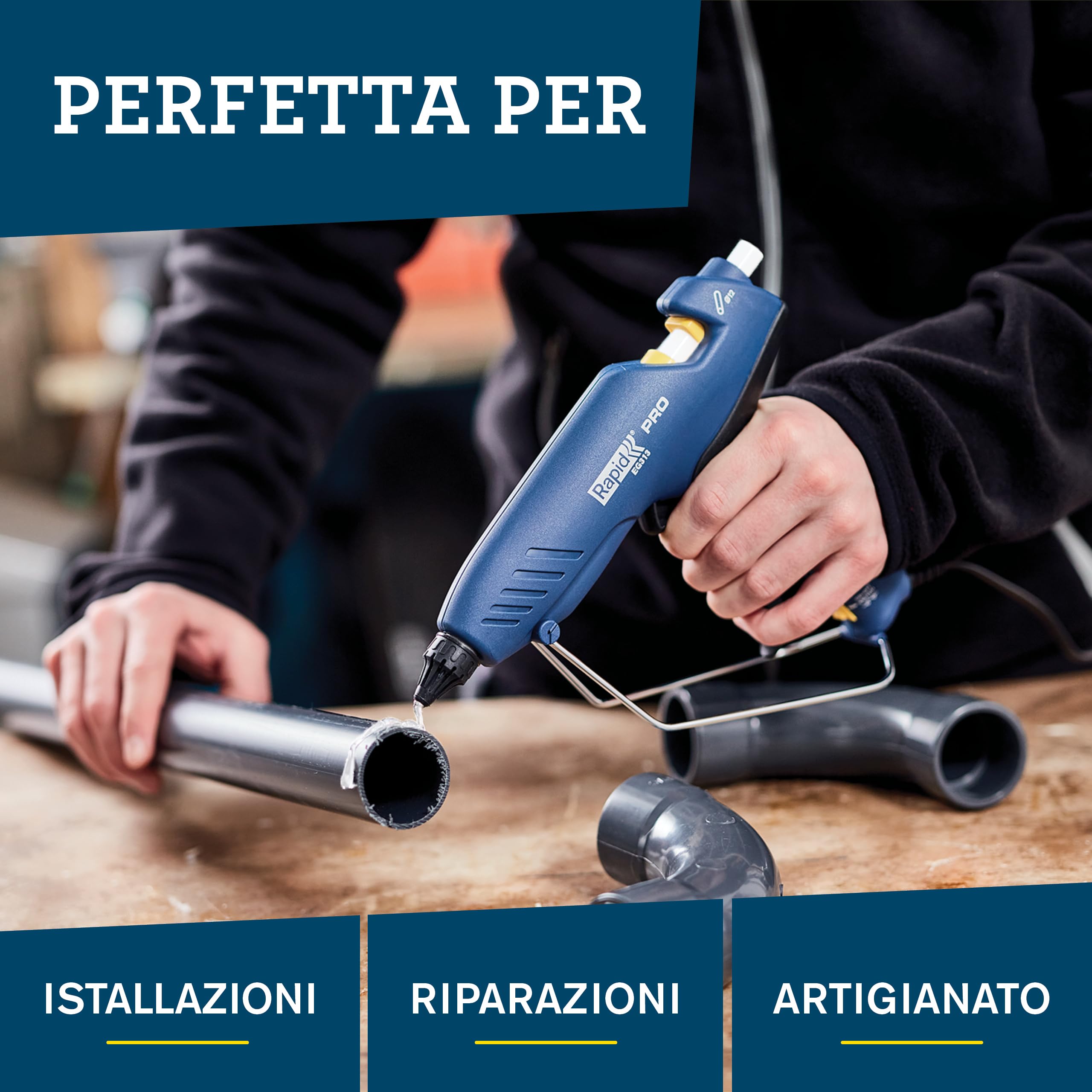Rapid Confezione da 14 Stick di Colla Universali, Diametro 12 mm x 94 mm, Colore Bianco, Contiene Alti Livelli di Resina, Senza Solventi, Incollaggio Rapido (40107355)
