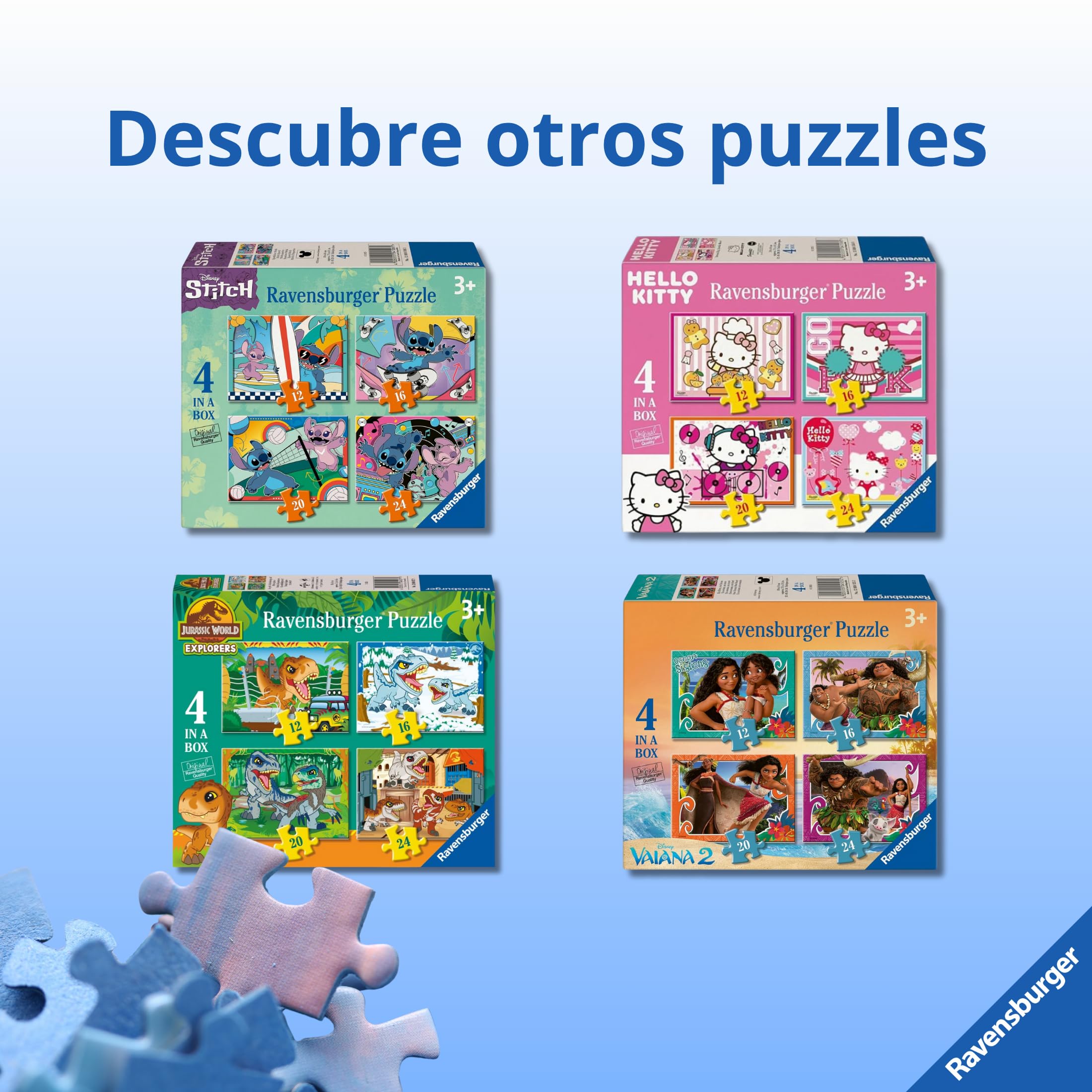 Ravensburger - Super Mario 4 in a box | Puzzle 3 Años O Más | 12-16-20-24 Piezas | Regalo Niño 3 Años O Más | Rompecabezas Niños de 19x14cm | Ravensburger Puzzle