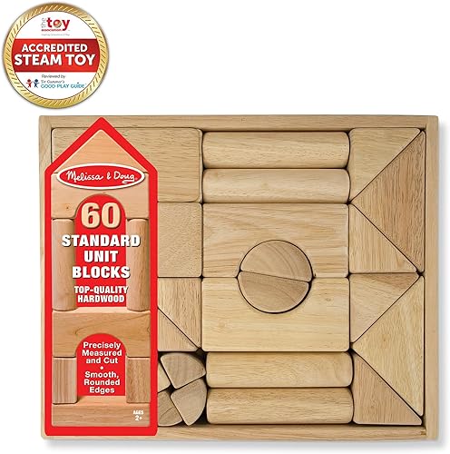 Miniatura 9 de Bloques para armar lisos de madera Melissa & Doug, Estándar, 1, Multicolor/Ninguno