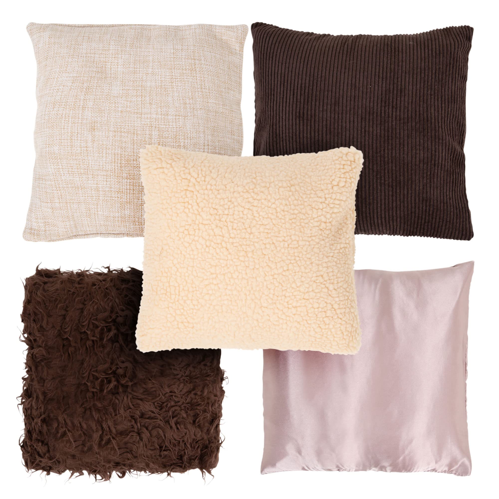 Eden Learning Spaces Boys Natural Sensory Texture Cushions, 5 Pack, Early Years, Sen, Ks1 & Ks2 And Girls, Mixed Pack Of Sensory Cushions For Exploring, Learning And Education (Natural)