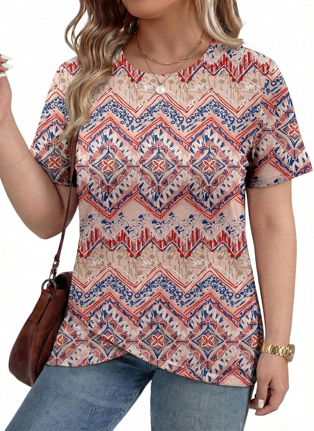 Eytino Womens Plus Size Tops Crewneck Short Sleeve Tunic Shirts for Leggings Summer Business Work Blouse Tee(1X-4X)