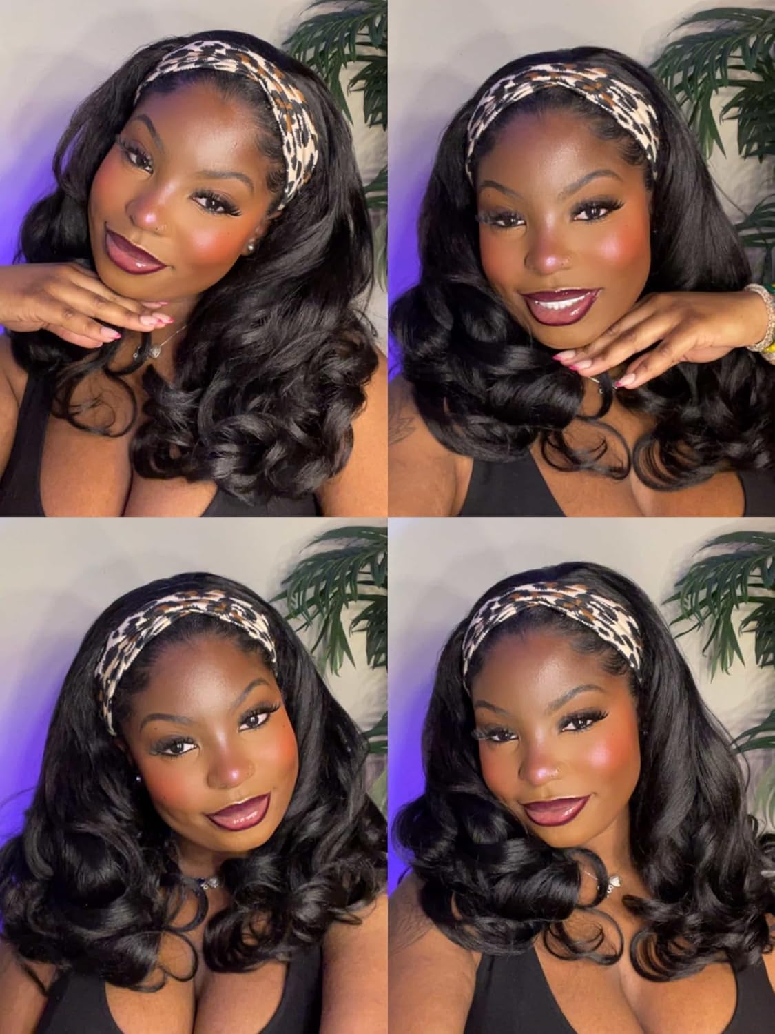 quickwig Yaki Curly Half Wig Body Wave Glueless Wigs 3 In 1 Seamless Kinky Half Wigs for Black Women Synthetic Headband Wig with Curly Ends Wear and Go Beginner Friendly 18 Inch Black Color
