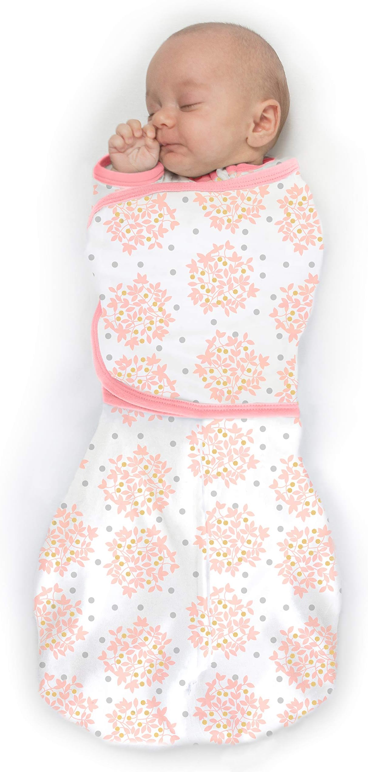 6-Way Omni Swaddle Sack for Newborn with Wrap & Arms Up Sleeves & Mitten Cuffs, Easy Swaddle Transition, Better Sleep for Baby Boys & Baby Girls, Heavenly Floral, Small, 0-3 Months