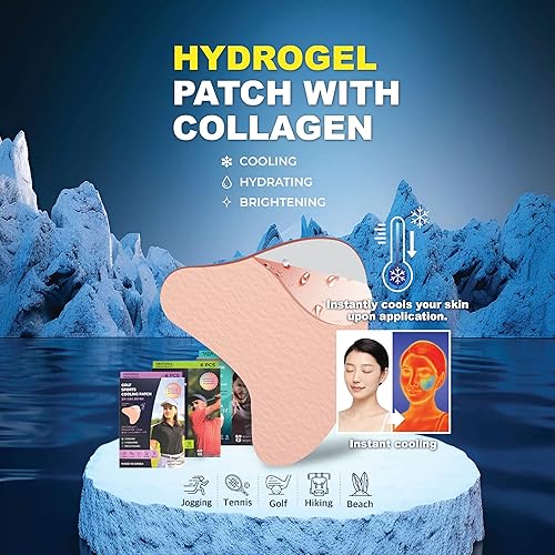 Miniatura 5 de 12 pares (24 parches) parche solar, protección UV debajo de los ojos para golf, senderismo, conducción, deportes al aire libre  Parches de