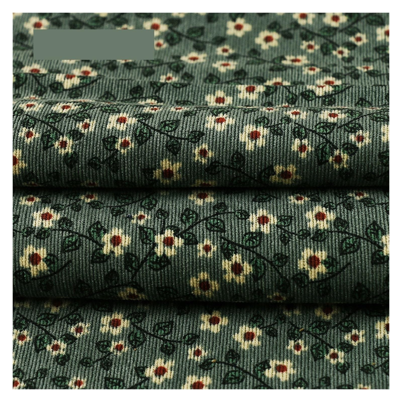 Embroidered Cotton Fabric 100 * 150CM Corduroy Fabric Small Flower Polyester Print Cloth Fashion Women Dress DIY Clothing Handmade Sewing Quilting Luggage (Color : Sxcy010, Size : 100cmX150cm)