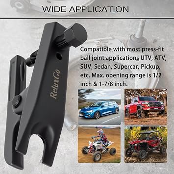 ReluxGo Universal Ball Joint Separator Tool Adjusts from 1-1/2to 1-7/8, Remover Tool Compatible with Separating Arms, Tie Rods, and Ball Joints on Cars, Trucks, ATVs