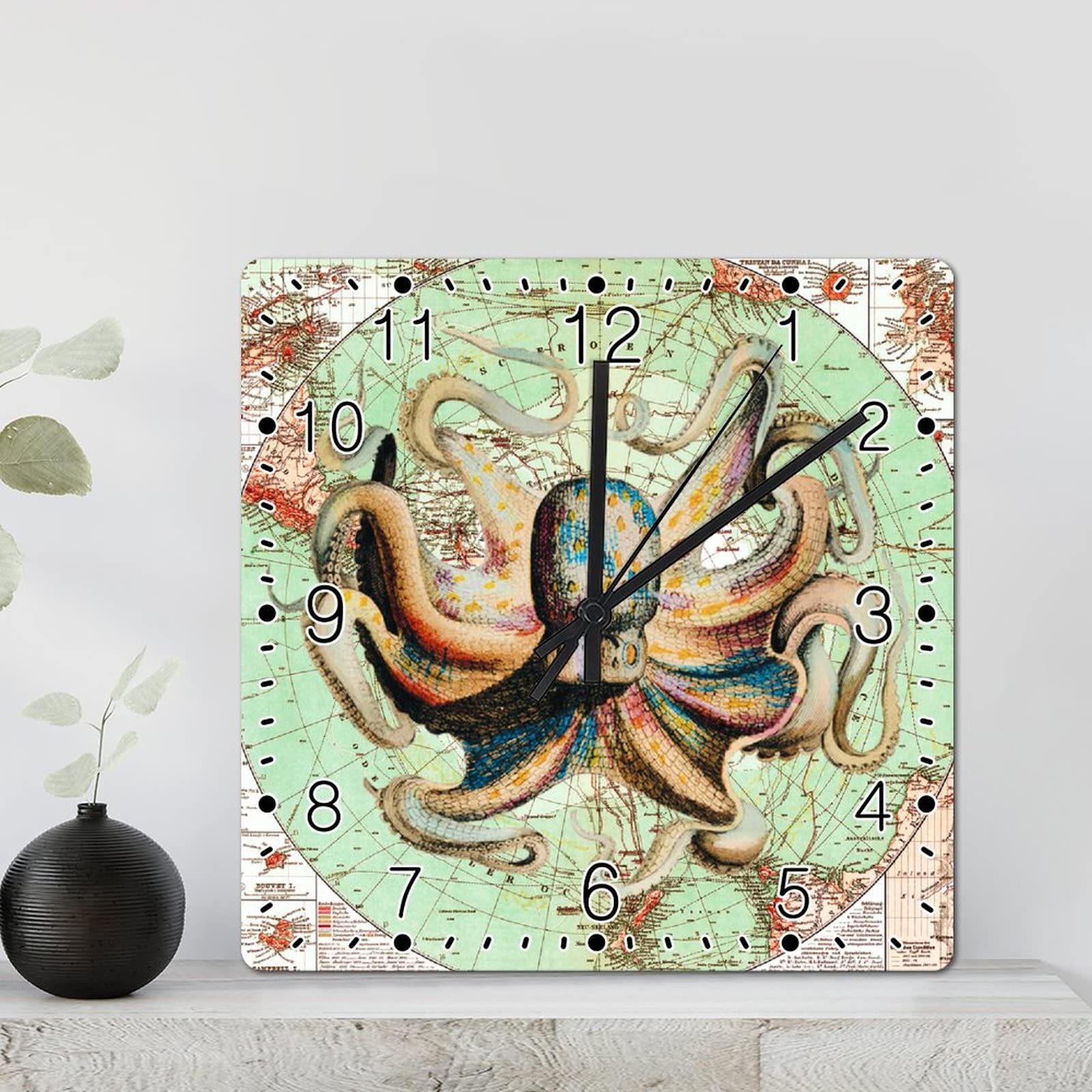 Horloge murale pieuvre Love You The Beach And Back pour chambre d'enfant