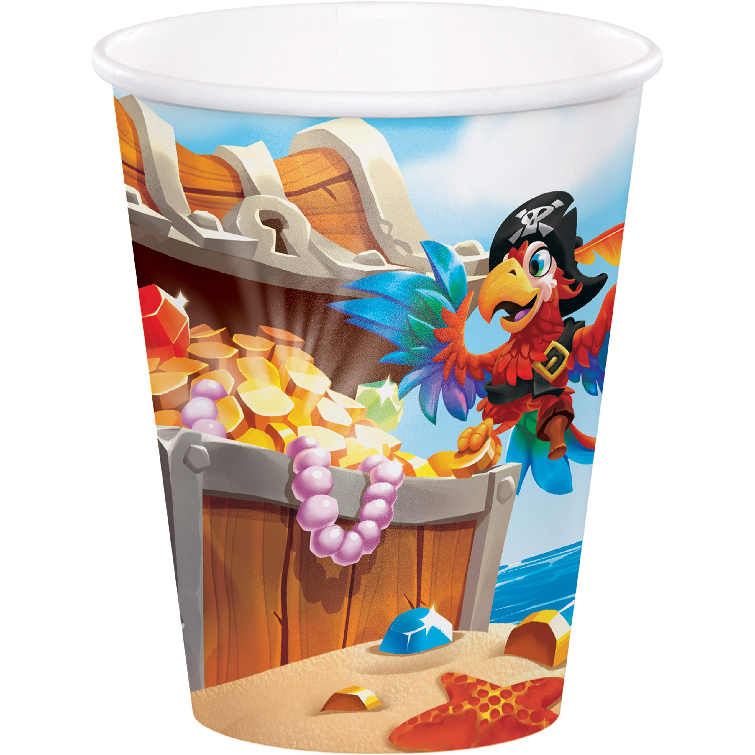 Creative Converting Pirate Treasure Hot & Cold Cup 9 Oz 8Ct