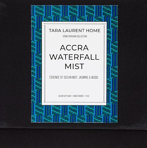 Miniatura 2 de Vela de soja de lujo perfumada Open Caravan Collection  Bruma de cascada de Accra  Mezcla de té blanco y bergamota  Mecha única de 11 onzas  Largo