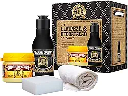 Kit Limpa e Hidrata Couro JR - 200g - Banco automotivo, jaqueta, sofá, sela, bolsa, bota e sapato em couro