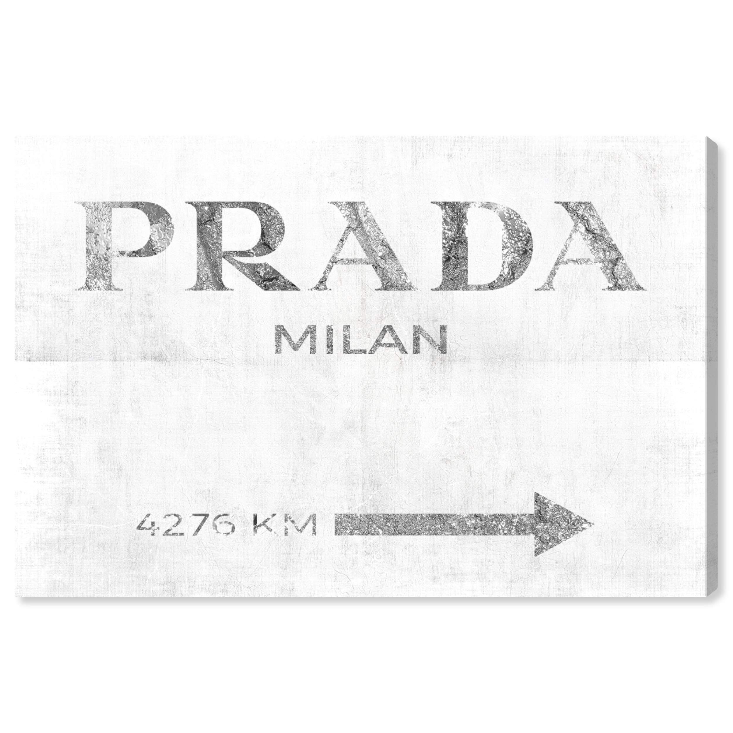 The Oliver Gal Artist Co.Oliver Gal 'Milan Pure in Silver' Gray Fashion Wall Art Print Premium Canvas 45" x 30"