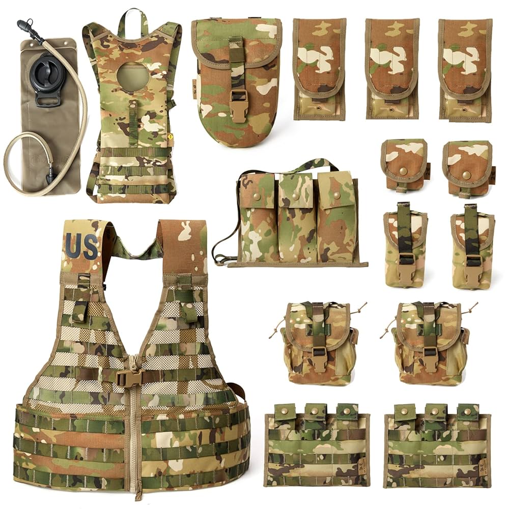 yk43 米軍 MOLLE II FLC タクティカルベスト ベルト セット 米軍 U.S.ARMY MOLLE II FLC ベスト タクティカルベスト UCP ACU
