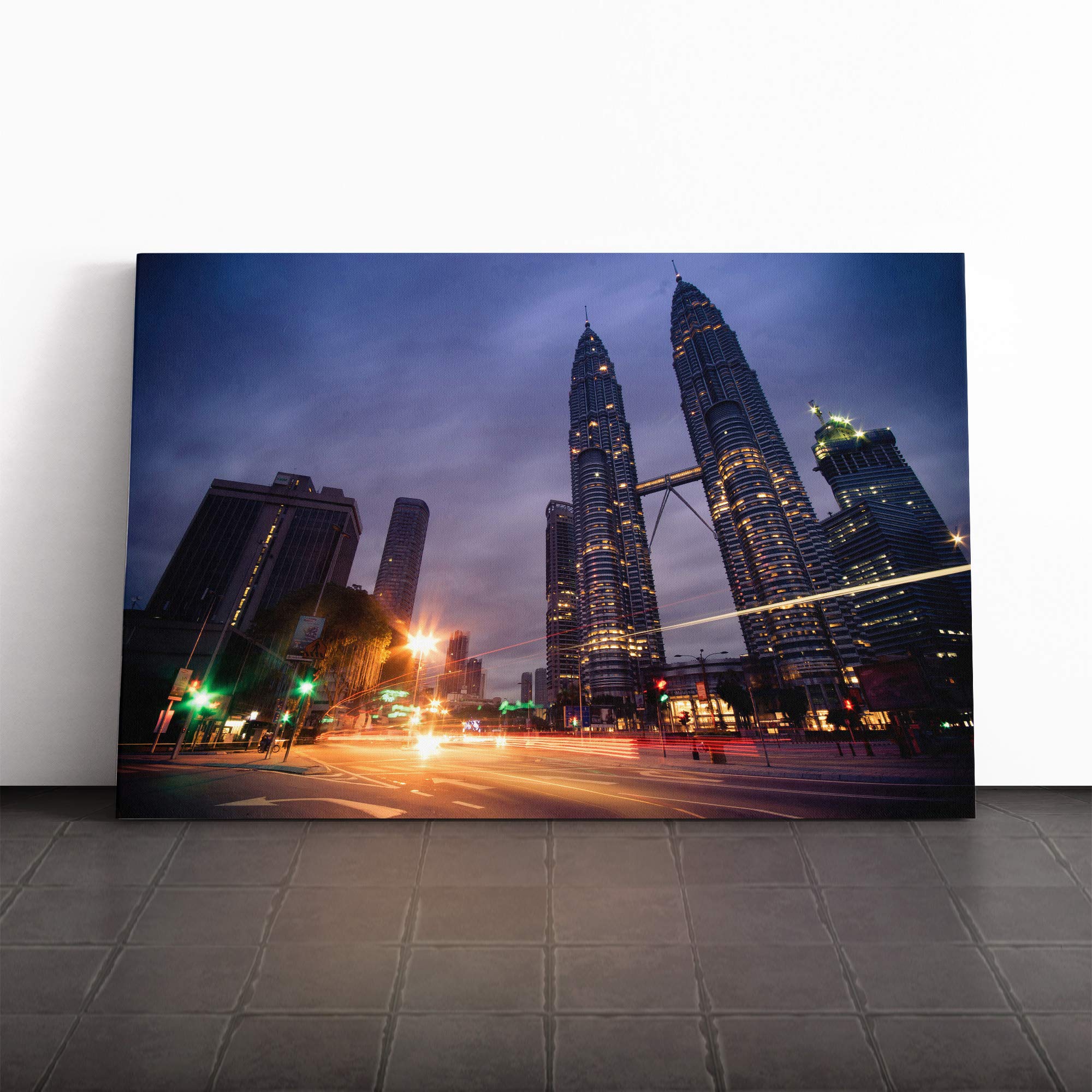 Kuala Lumpur Malaysia (2) Canvas Print | Gallery Wrapped 30mm Frame Wall Art | 24x16 inches | Ready to Hang | Modern Picture | Living Room Bedroom Lounge Office