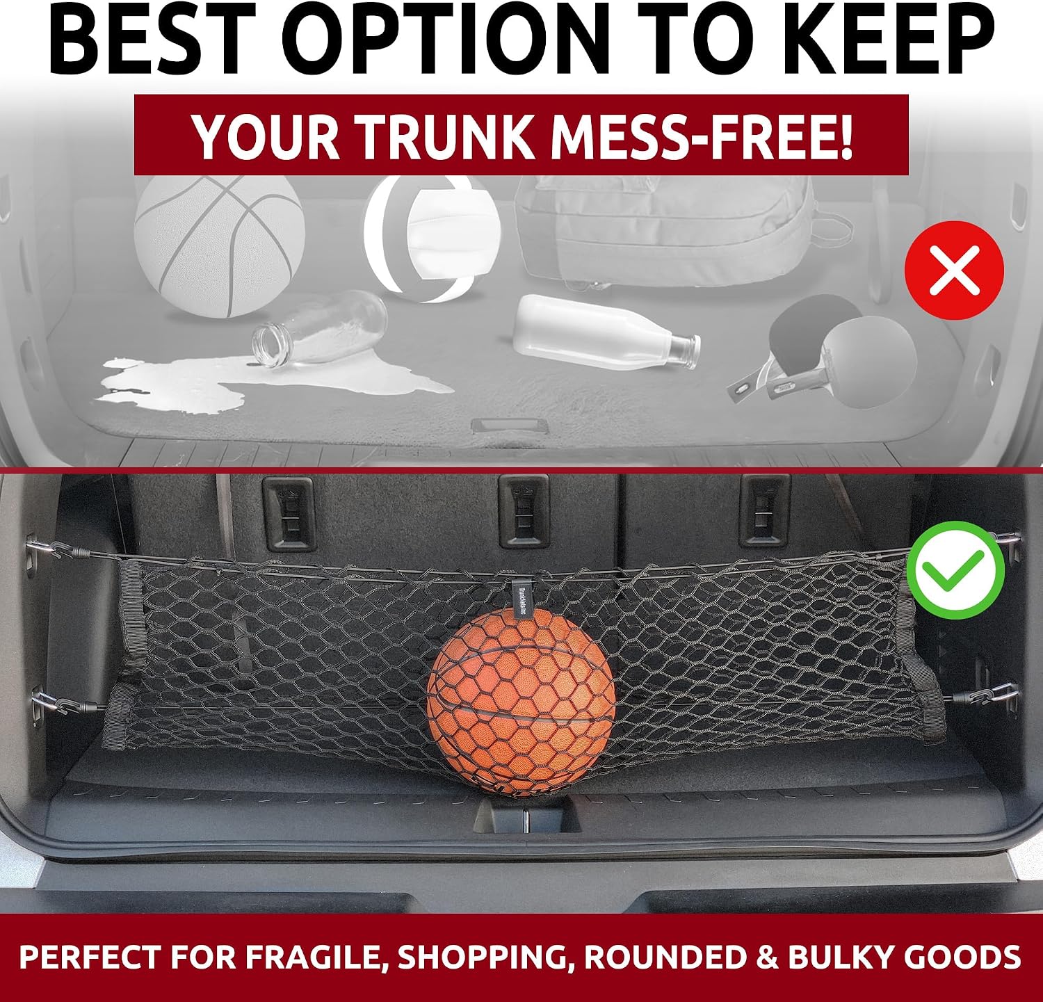 Envelope Trunk Cargo Net for Chevrolet Traverse 2009 2010 2011 2012 2013 2014 2015 2016 2017