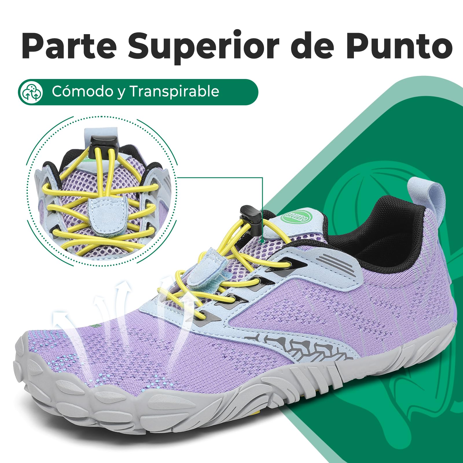 SAGUARO Punto Barefoot Zapatillas Minimalistas Hombre Mujer Gr.36-48 — view 3