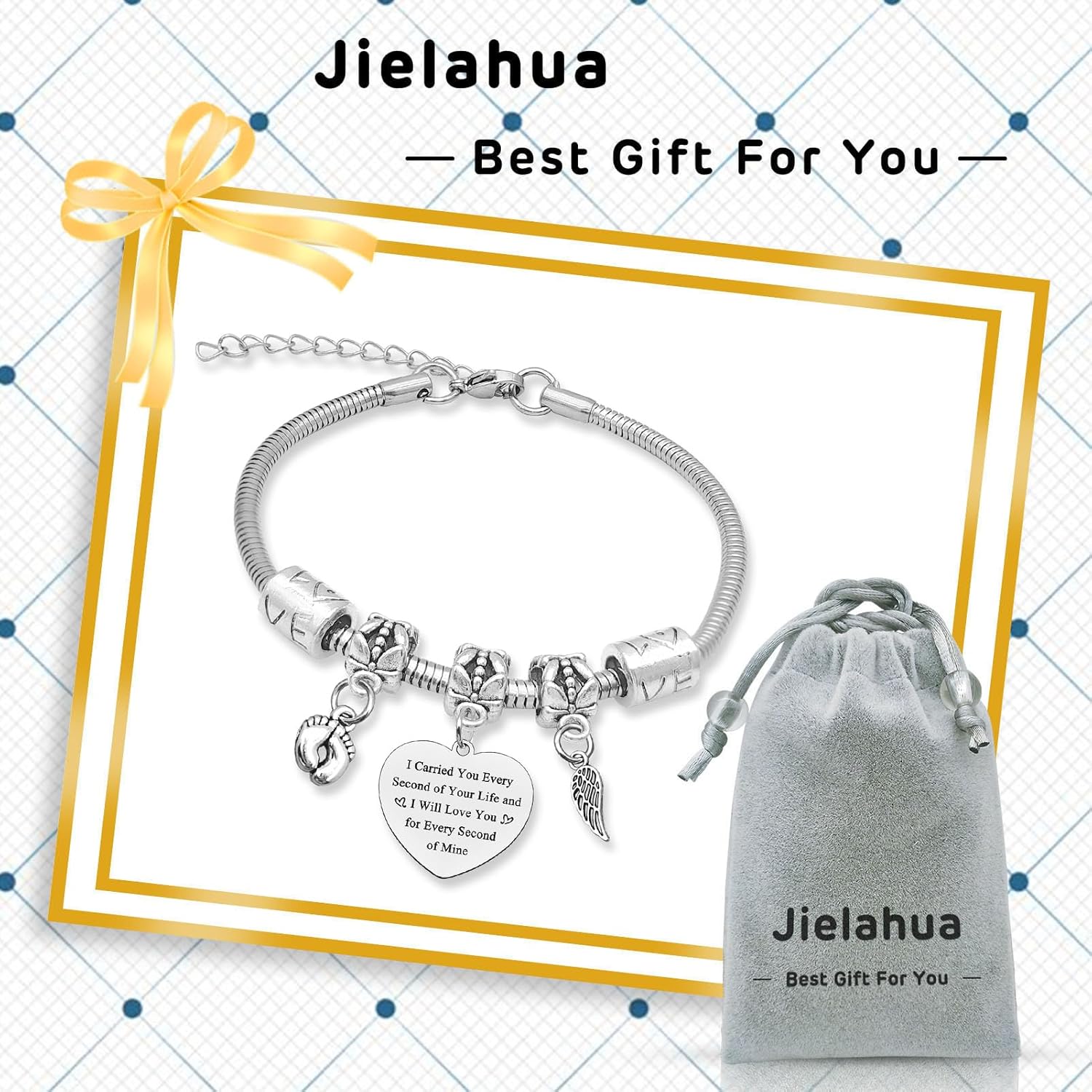 Miscarriage Memorial Gifts for Mother Memorial Bracelet Sympathy Gifts for Women Miscarriage Bereavement Gift for Mother Parents Remembrance Bangle Bracelet Gift for Women - Image 7