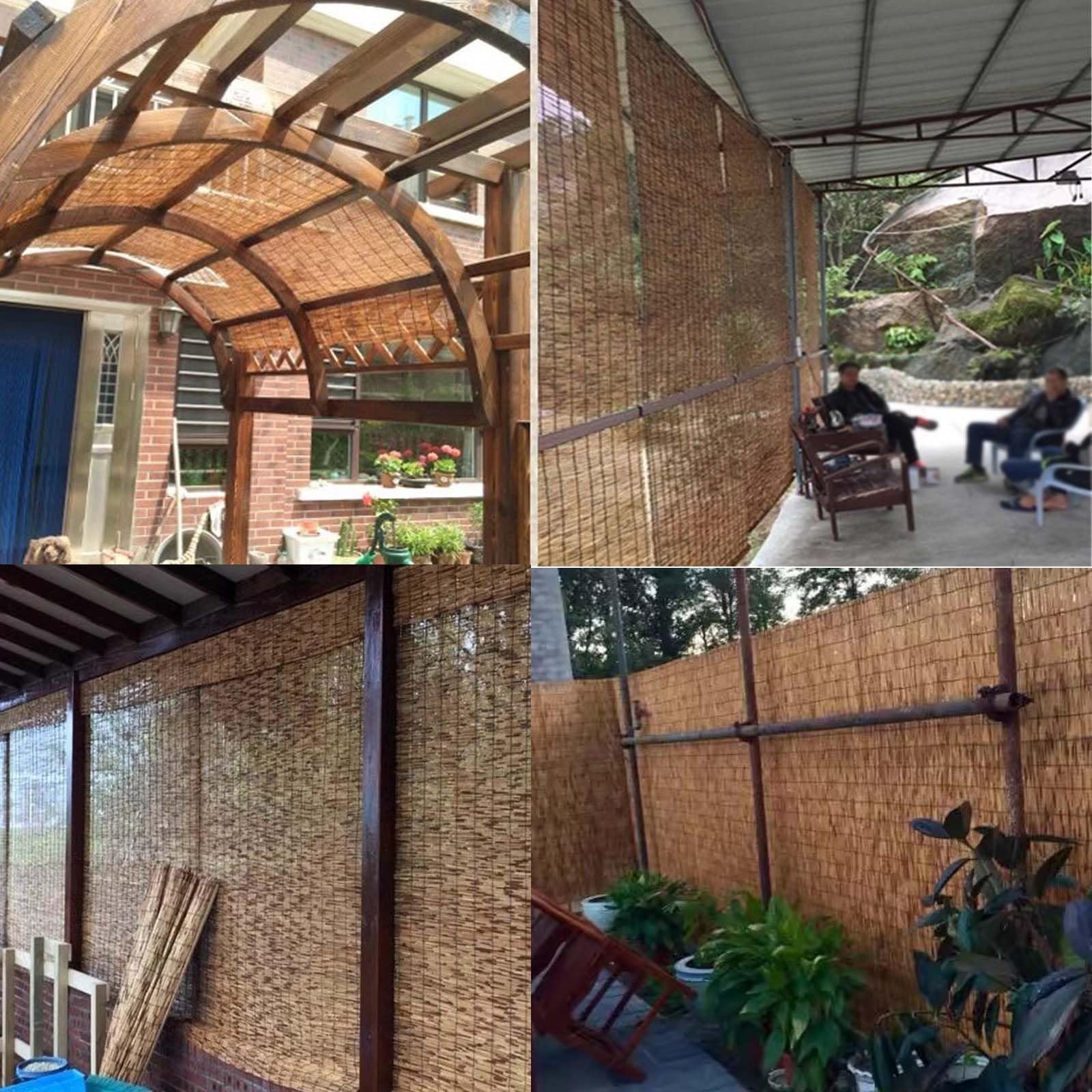 Questi Rotoli di Recinzione in bambù Naturale ed Ecologico, con Altezza da 60 a 140 cm, Sono Ideali per Giardini, patii e terrazze, e offrono un'elegante Privacy.