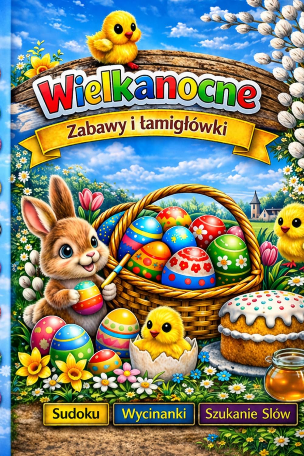Wielkanocne Zabawy i Łamigłówk: Wielkanocne Zabawy: Łamigłówki, kolorowanki
