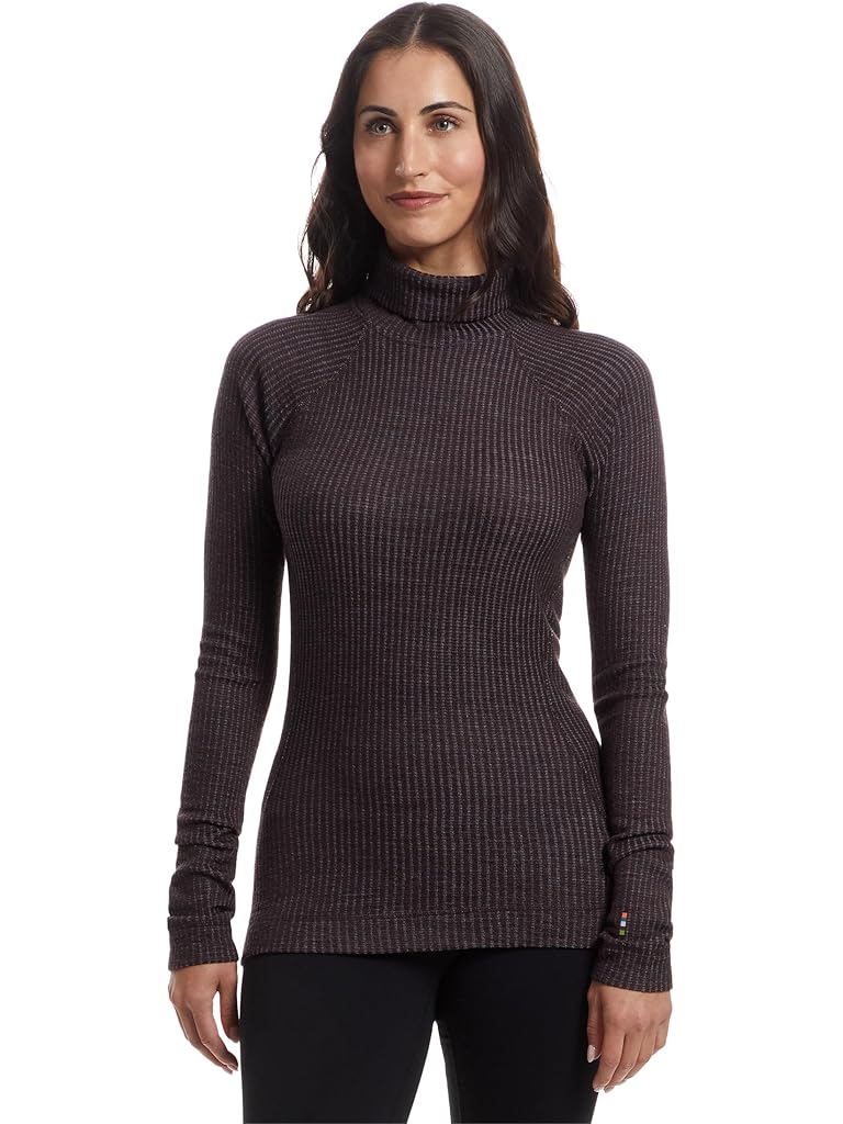 Black Smartwool Thermal Merino Rib Turtleneck