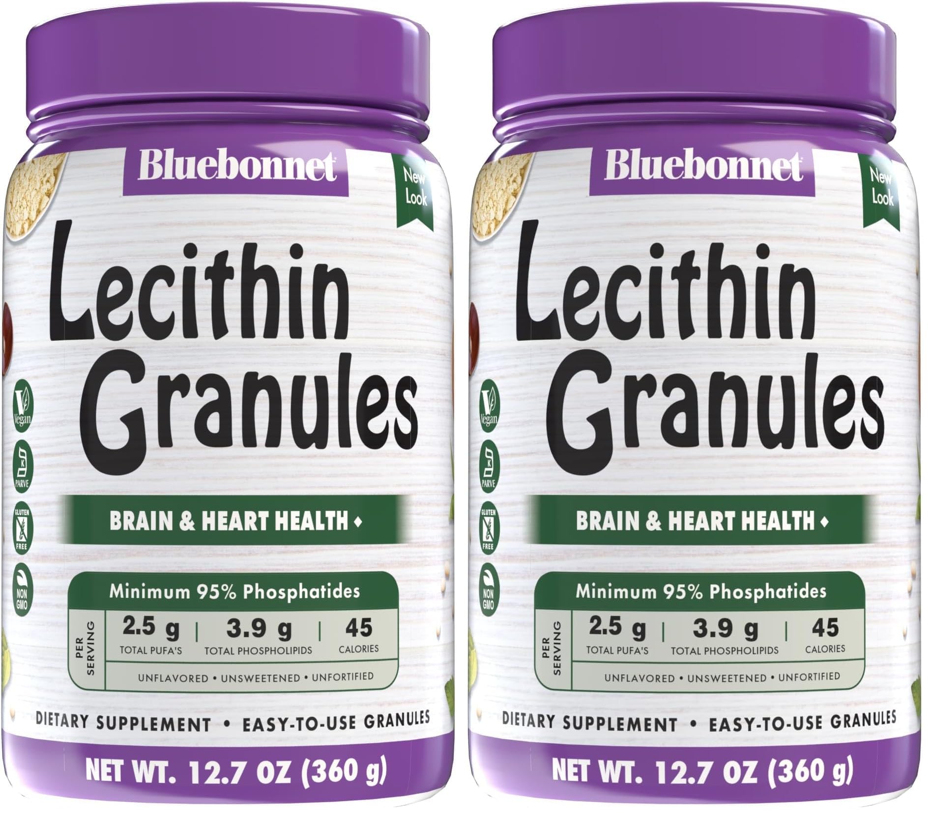 BlueBonnet Nutrition Super Earth Lecithin Granules, 12.7 oz Unflavored & Unsweetened 12.7 Ounce (Pack of 2)