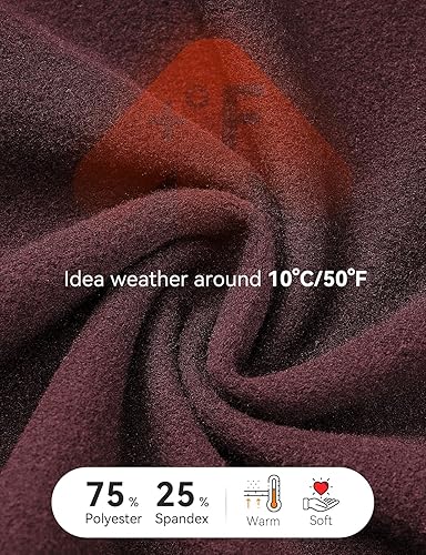 Miniatura 3 de baleaf Camisetas térmicas para mujer, con forro polar, manga larga, para clima frío, equipo de correr, entrenamiento, bolsillo con cremallera,