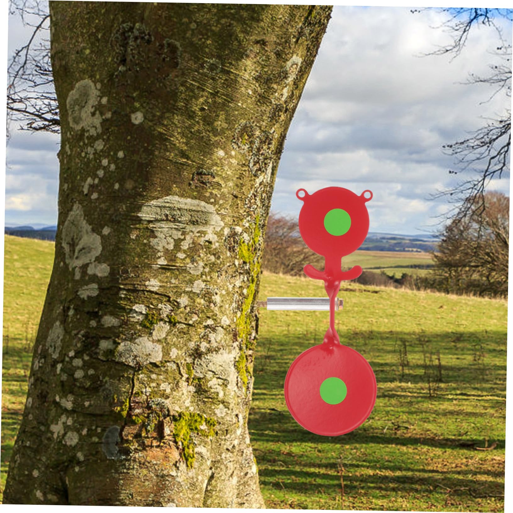 OSOLADY Shooting Practice Toy Metal Plate Rotating Board for Toy Skills