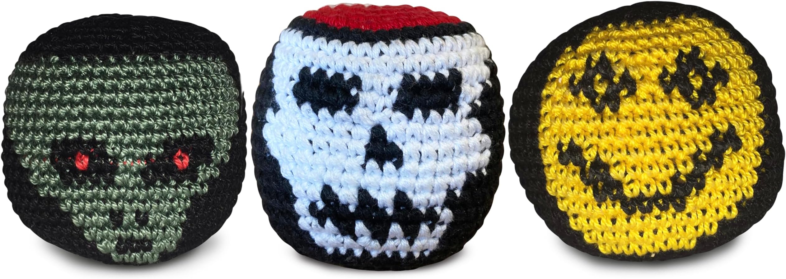 World Footbag Hacky Sack Faces Footbag, 3 Pack