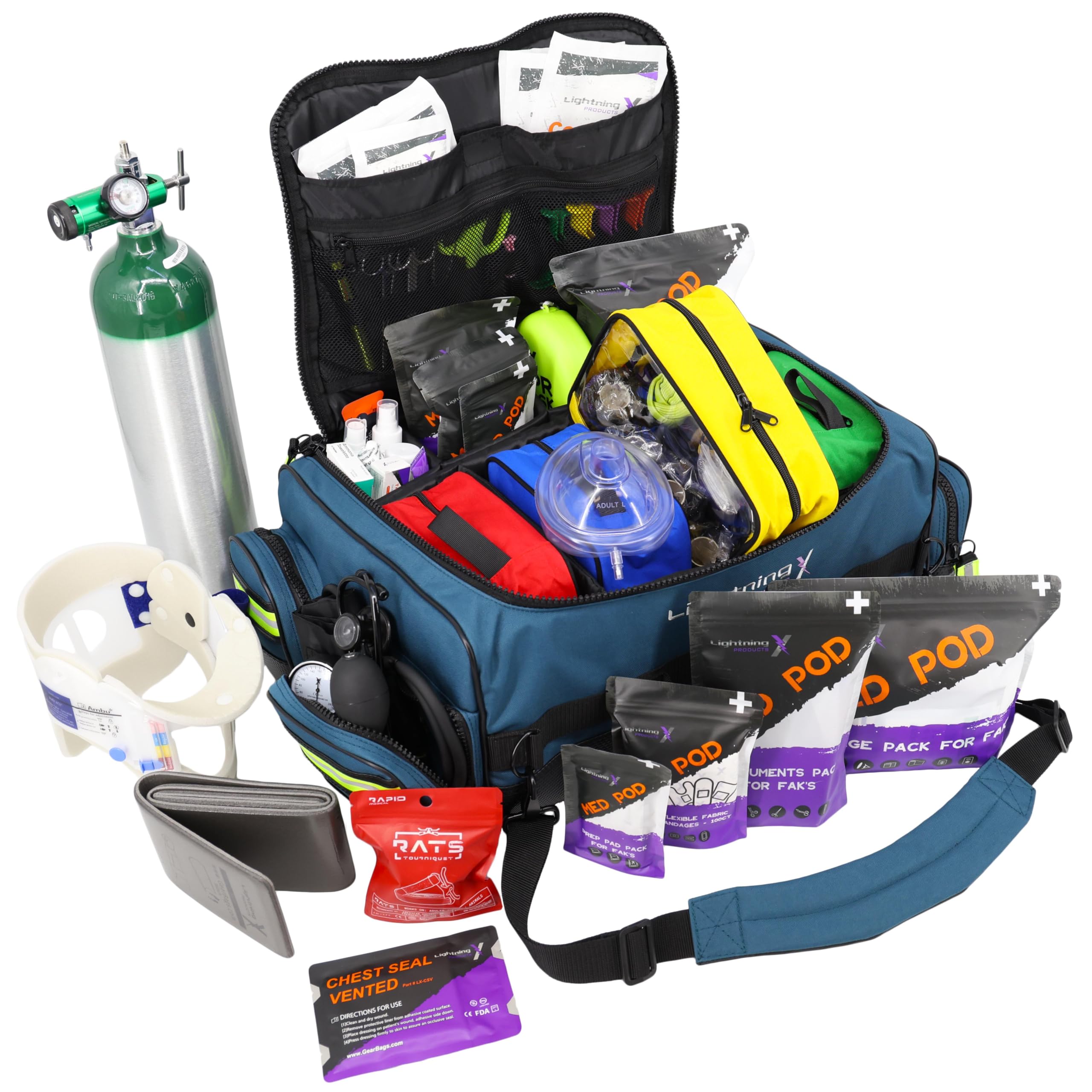 Amazon.com: Lightning X Fully Stocked X-Tuff Modular Oxygen Trauma
