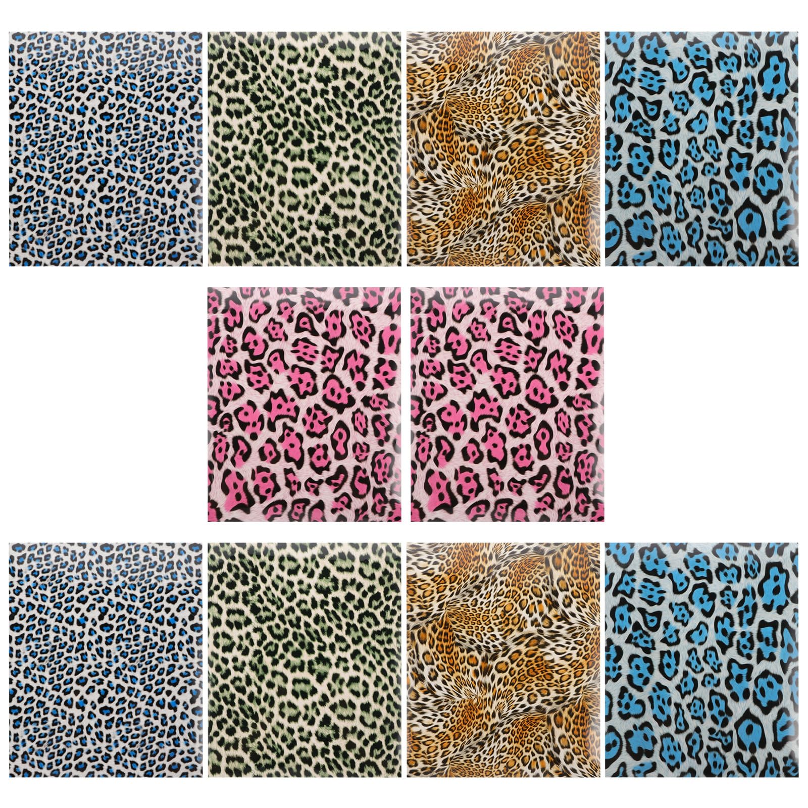 10 Blatt Leopard Print Heat Transfer Film für Textilien Elastisch Flexible Bügelfolie für DIY Kleidung T shirts Taschen Einfache Anwendung und Starke Haftung