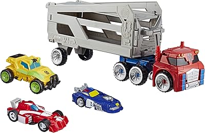 Transformers Playskool Heroes Rescue Bots Academy Road Rescue Team Trailer 4-Pack Converting Toy (Amazon Exclusive)