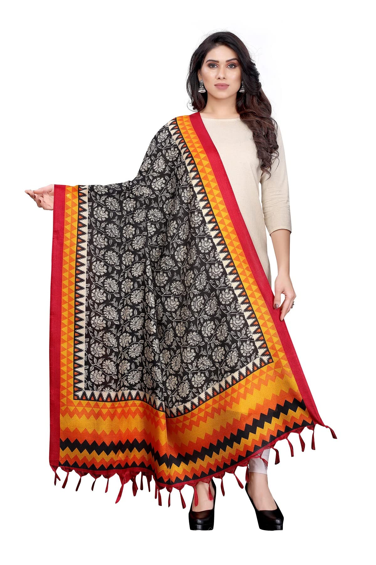 IMTRA FASHIONWomen's Indian Dupatta Art Silk Scarves Wrap Shawl