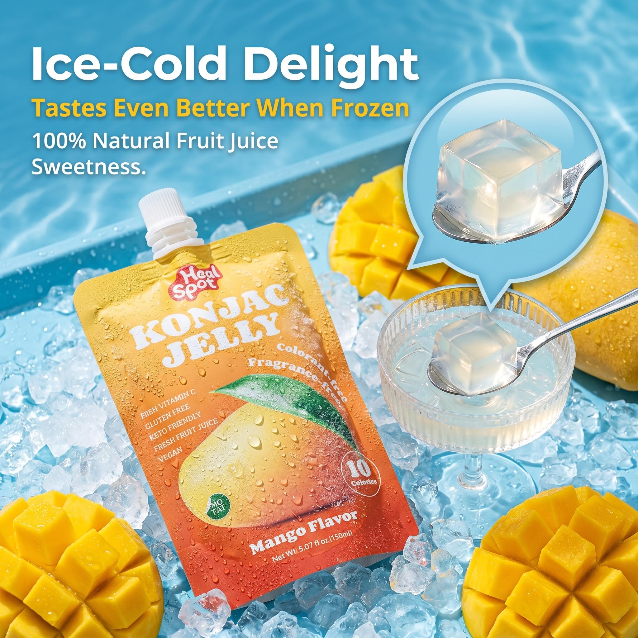 ダイエットドリンク MANGO & COLLAGEN Amazon.com : Healspot Real Fruit Juice Snacks Konjac Jelly with