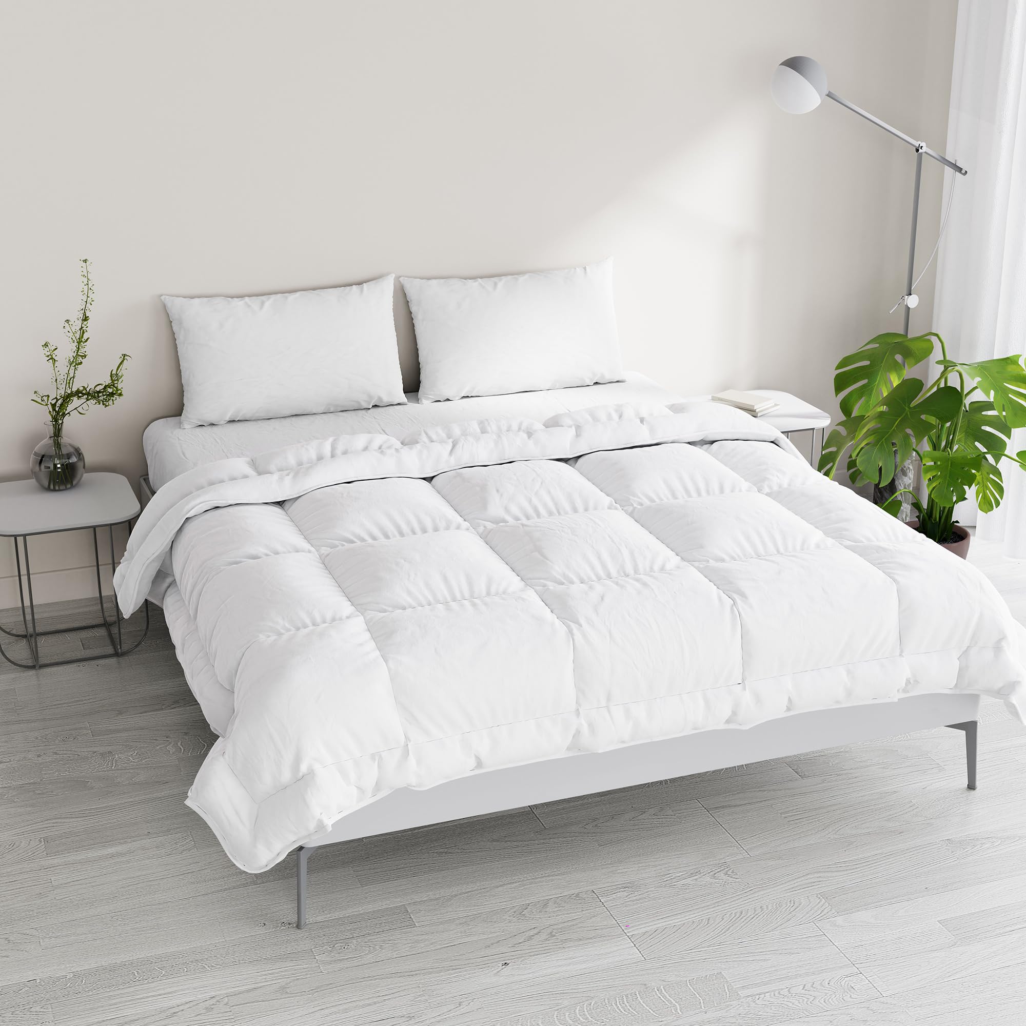 Italian Bed Linen SOGNI E CAPIRCCI Edredón de Invierno, Blanco/Blanco, 250x200cm