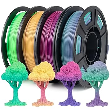 IEMAI PETG Filament 1.75mm Bundle, High-Speed 3D Printer Filament Bundle for 30-600mm/s Fast Printing, Multicolor Color Change Gradient Filament, Translucent PETG Filament 250g 4 Spools(1kg)