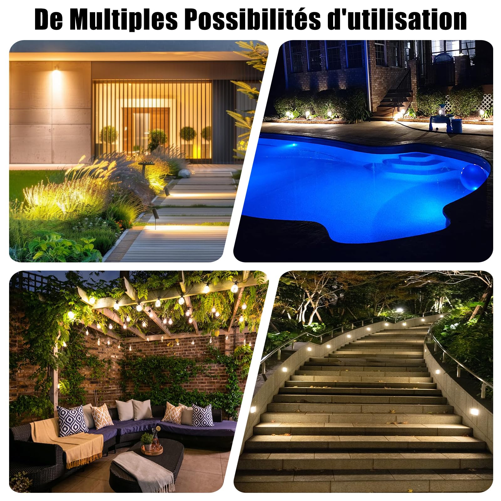 COOLWEST 120W Transformateur 220V 12V AC avec Capteur de Lumière, Alimentation 10A Extérieur avec Fiche, Transfo LED avec Minuterie pour Eclairage de Jardin, Halogène MR16 GU5.3, Eclairage de Piscine