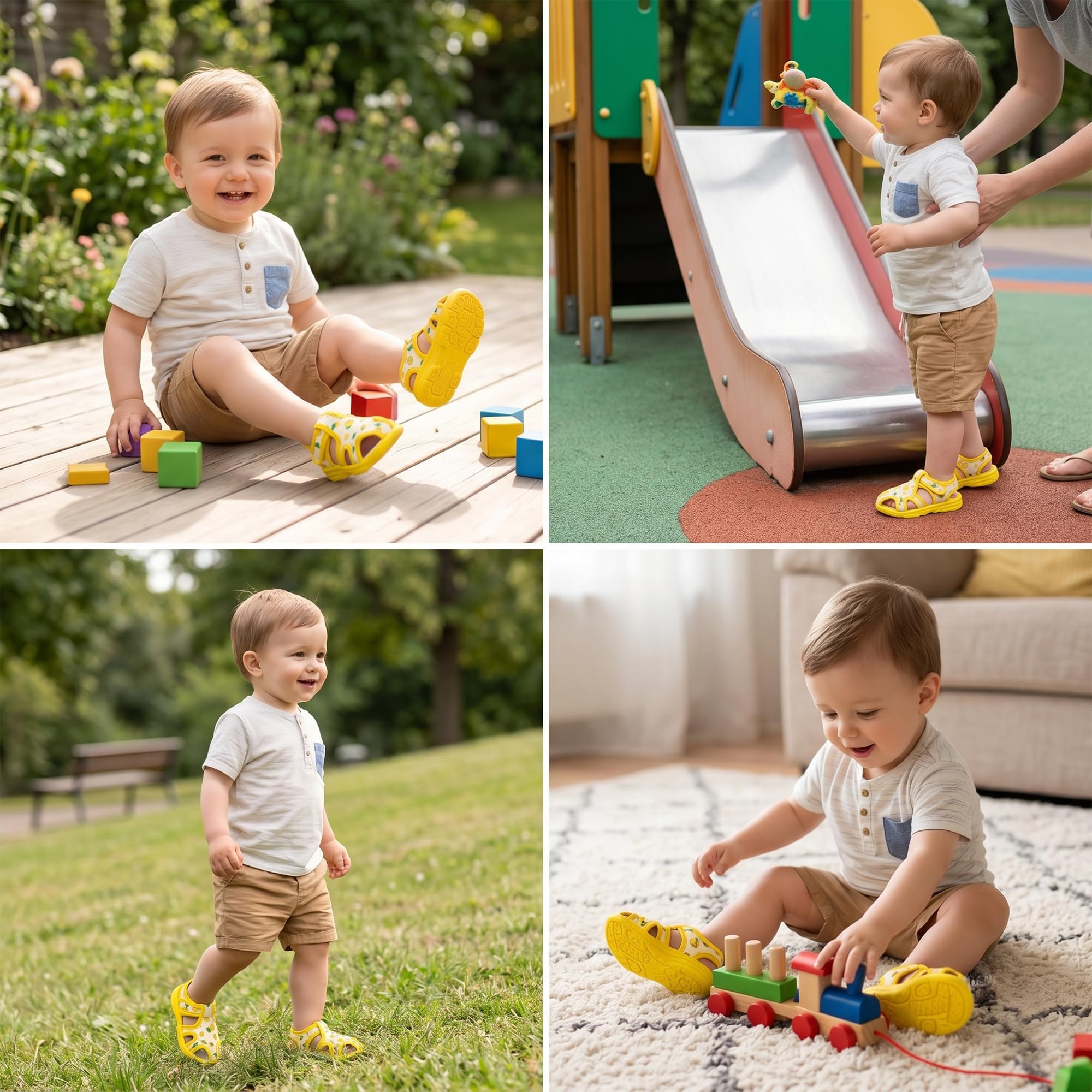 Coolz Kids Chu-Chu Sound Musical Sandals Coco-2 for Baby Boys and Girls Age 1-2 Years (Yellow, 12 Months) 4