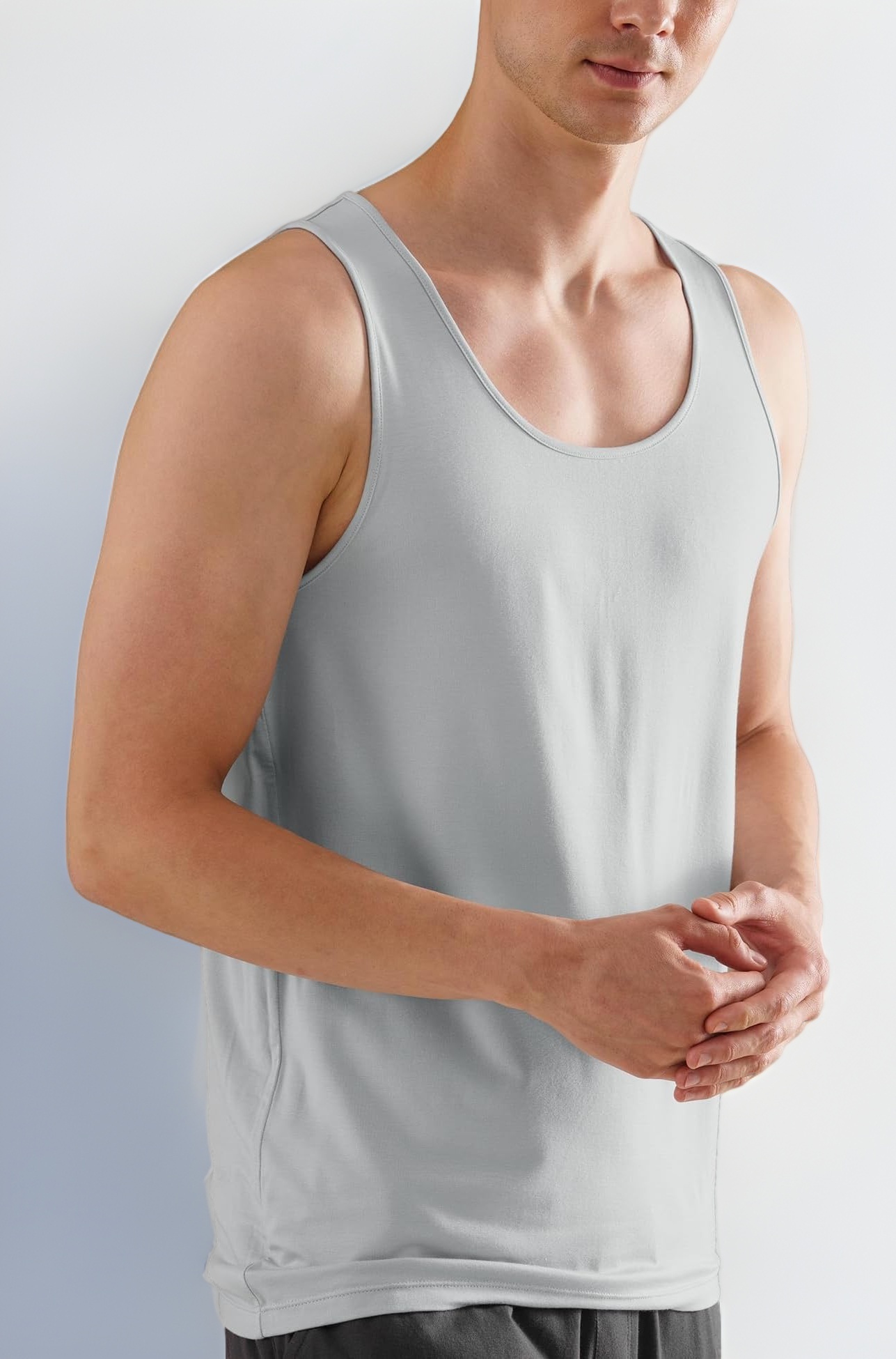 DAMENSCH Neo-Skin Round Neck Vest, Anti-Bacterial, Thermoregulating, Bamboo Spandex Shape Retaining Baniyan for Man, Soft and Sustainable Inner for Men