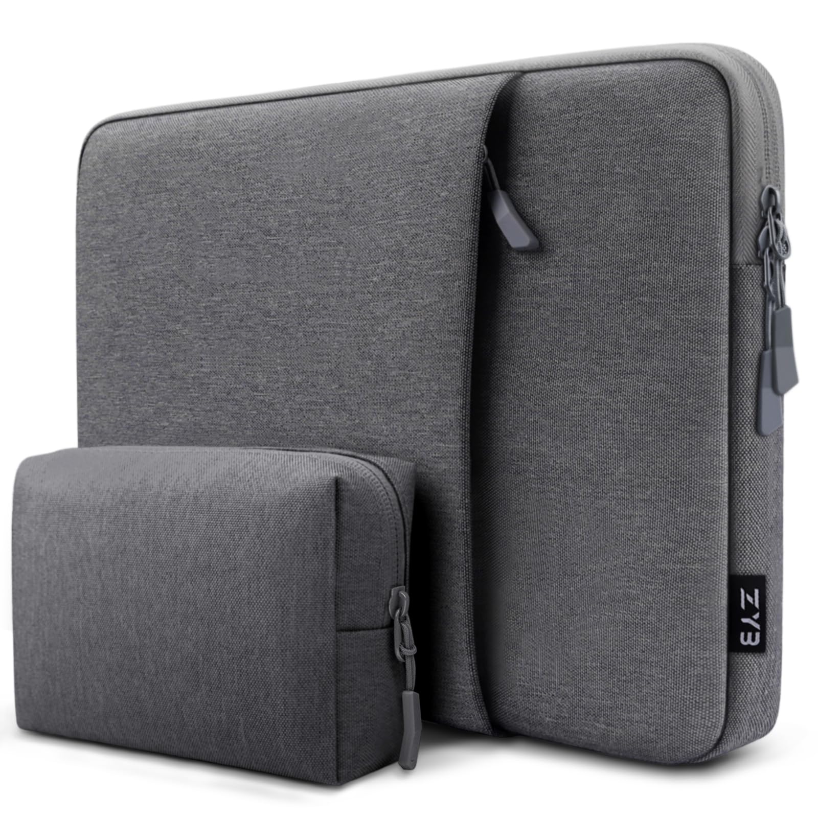 ZYB Custodia PC Portatile 13-13,3 Pollici,Custodia per MacBook Air 13.6 Pollici M4 M3 M2 2025 2024-2022,MacBook Air/Pro 13 M2 M1 2022 2020-2012,2021-2025 MacBook Pro 14 M4 M3 M2 M1 Borsa-Grigio Scuro