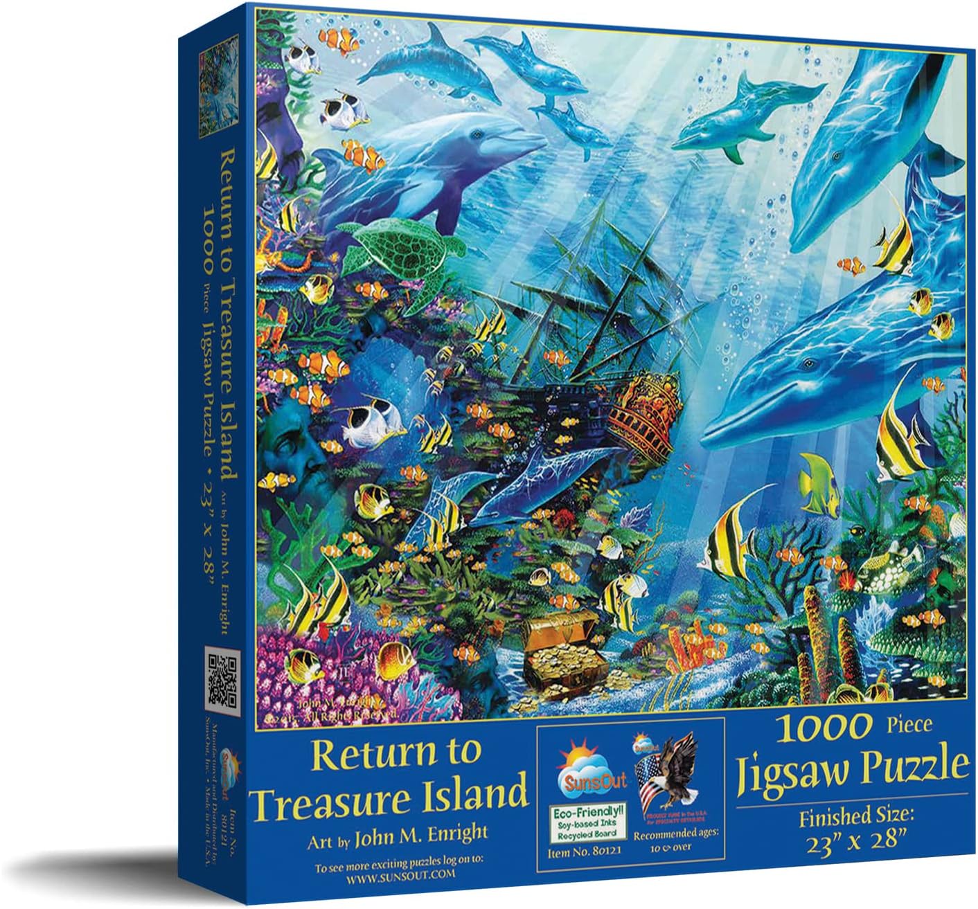 SUNSOUT INC - Return to Treasure Island - 1000 pc Jigsaw Puzzle by Artist: John M. Enright - Finished Size 23" x 28" - MPN# 80121