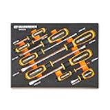 GEARWRENCH 9 Piece Slotted Dual Material Screwdriver Set in Foam Storage Tray - GWMSSCRSL