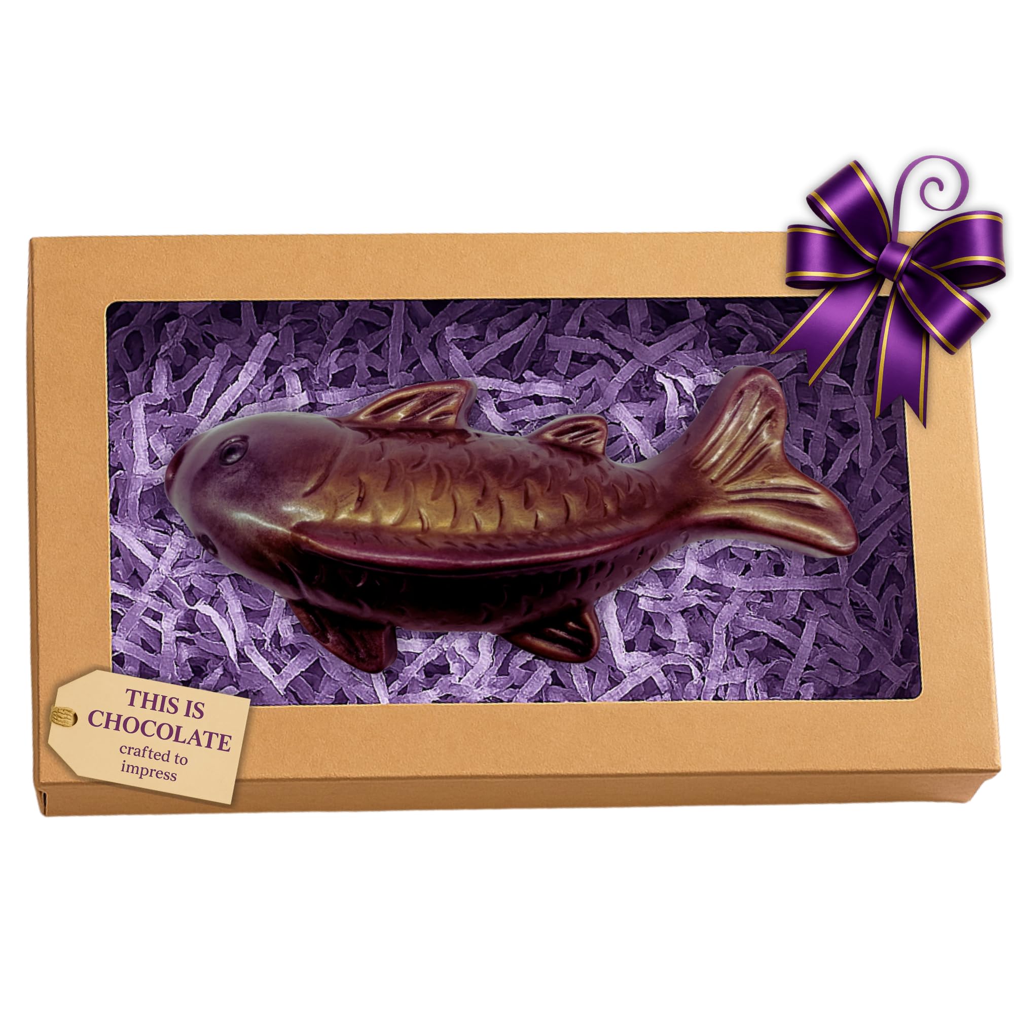 Icingcaketopper Dark Chocolate Fish From Belgian Chocolate Handmade Gift Or Cake Decoration