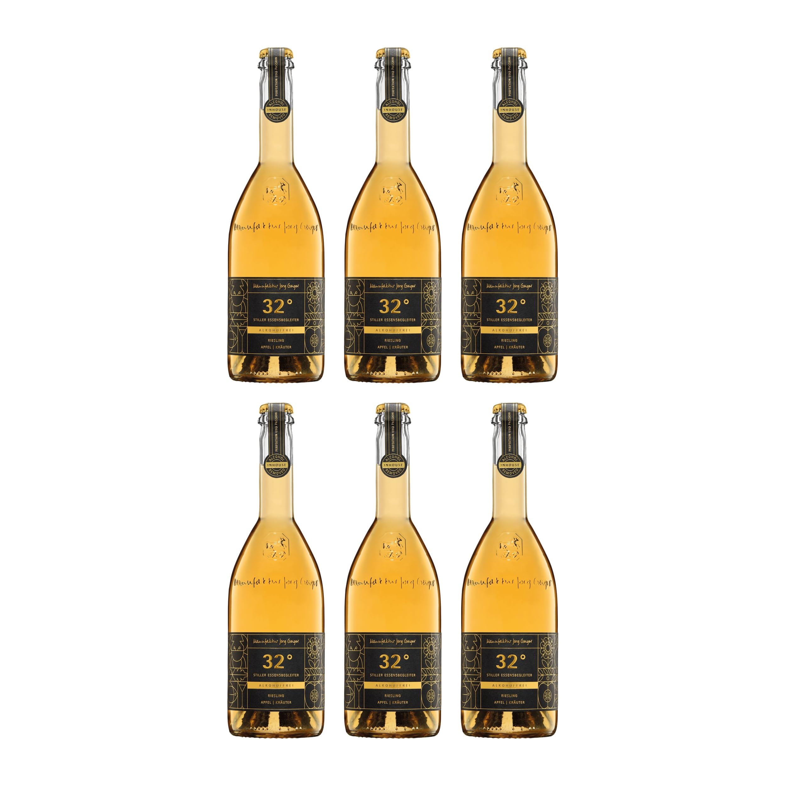 Manufaktur Jörg Geiger 32 Grad Riesling Alkoholfreie Getränke trocken Deutschland inkl. FeinWert E-Book (6 x 0.75 l)