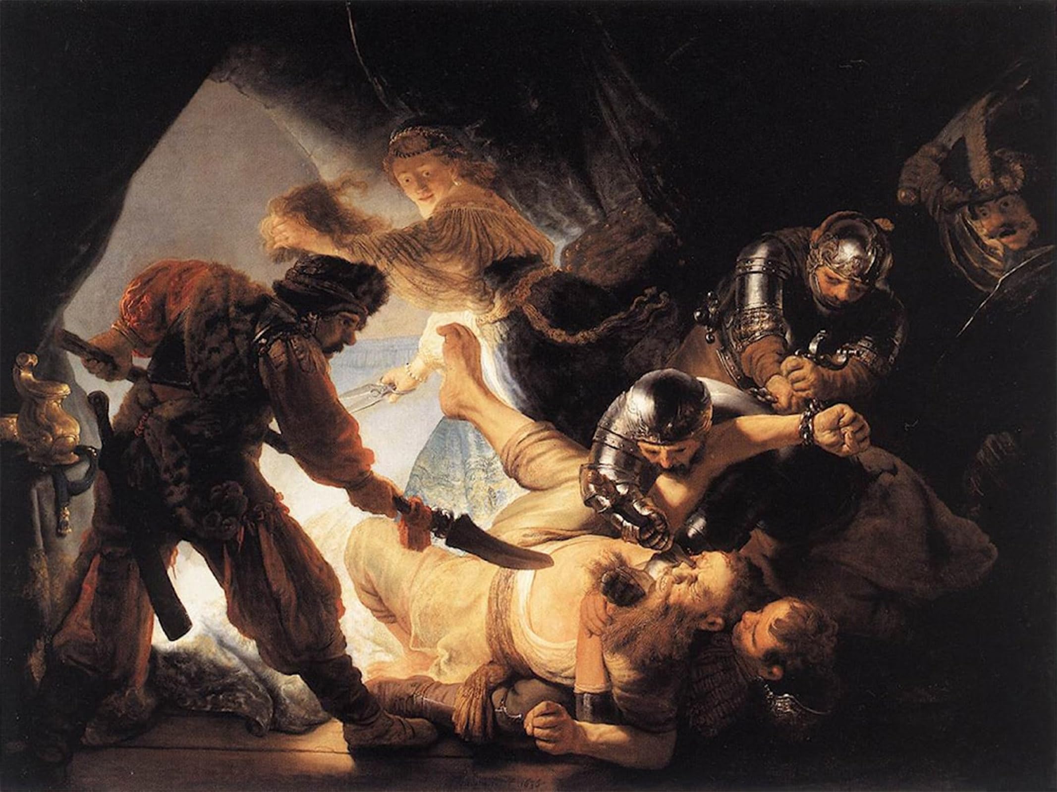 L'Aveuglement de Samson de Rembrandt poster image déco d'art murale