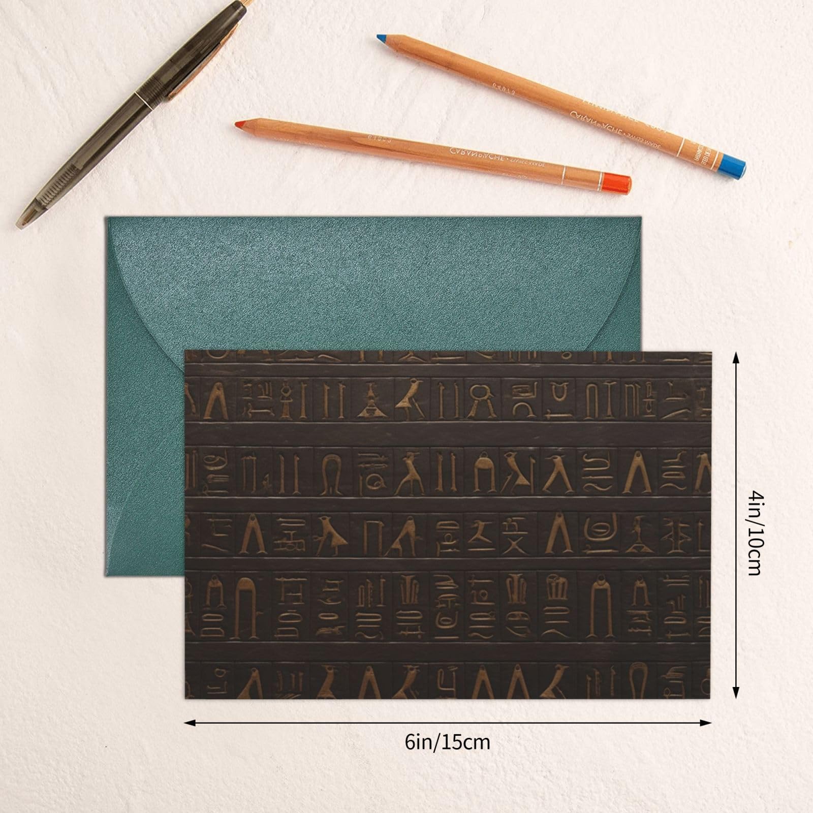 Carte De Vœux Vierge, Noire (insertion) – Motif Scène