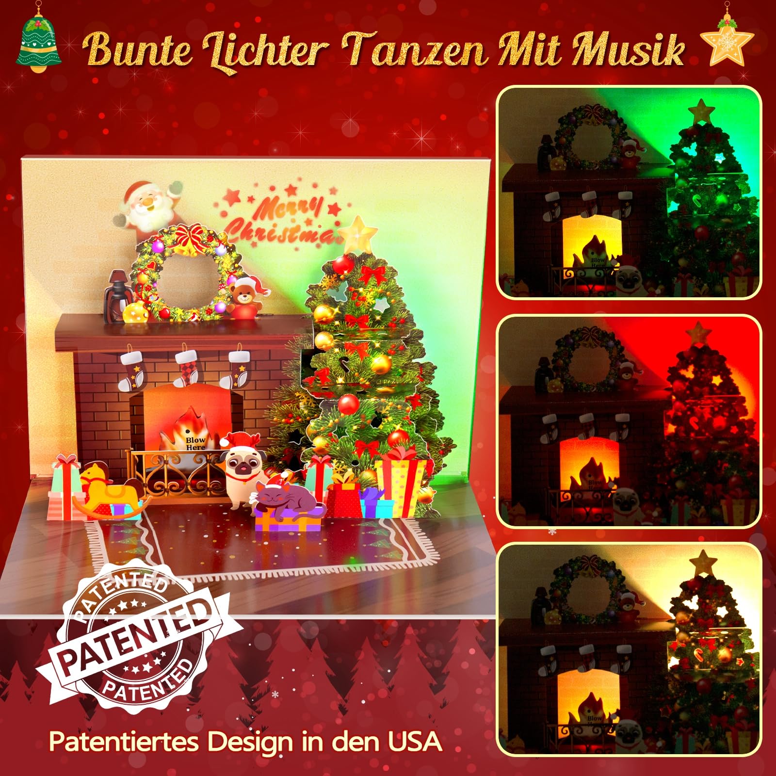 Cartes De Vœux Pop-Up 3D, Motif Paysage De Neige, Fabrication Soignée