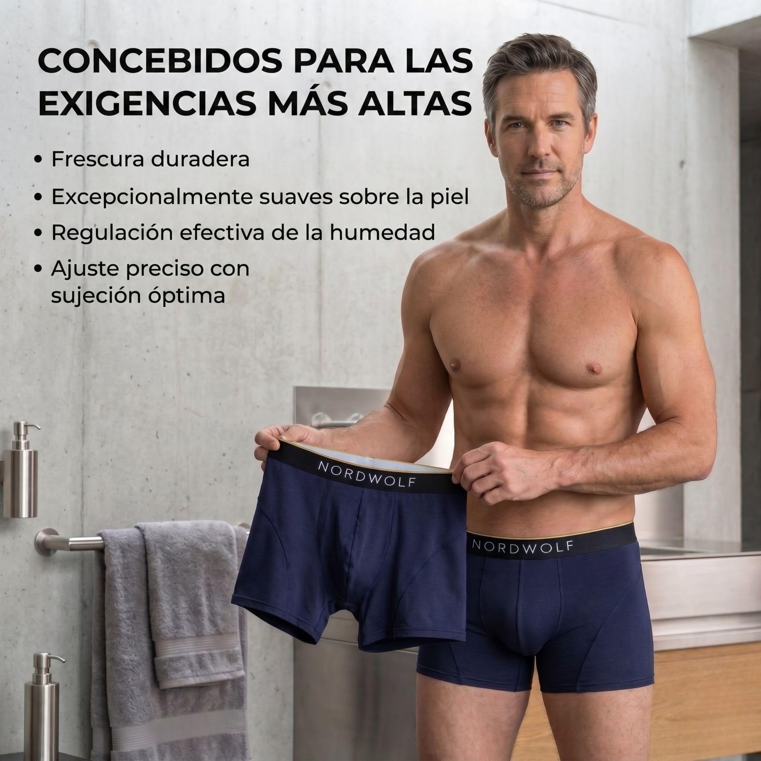 NordWolf Calzoncillos Hombre Boxer Cómodo, Tejido Modal Extra Suave y Resistente, Boxer Hombre Pack x4, Ropa Interior Transpirable, Libertad de Movimiento.