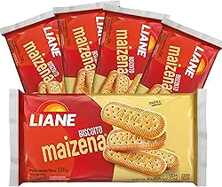 Biscoito Maizena Sem Lactose APLV 330g Liane - 5 unidades