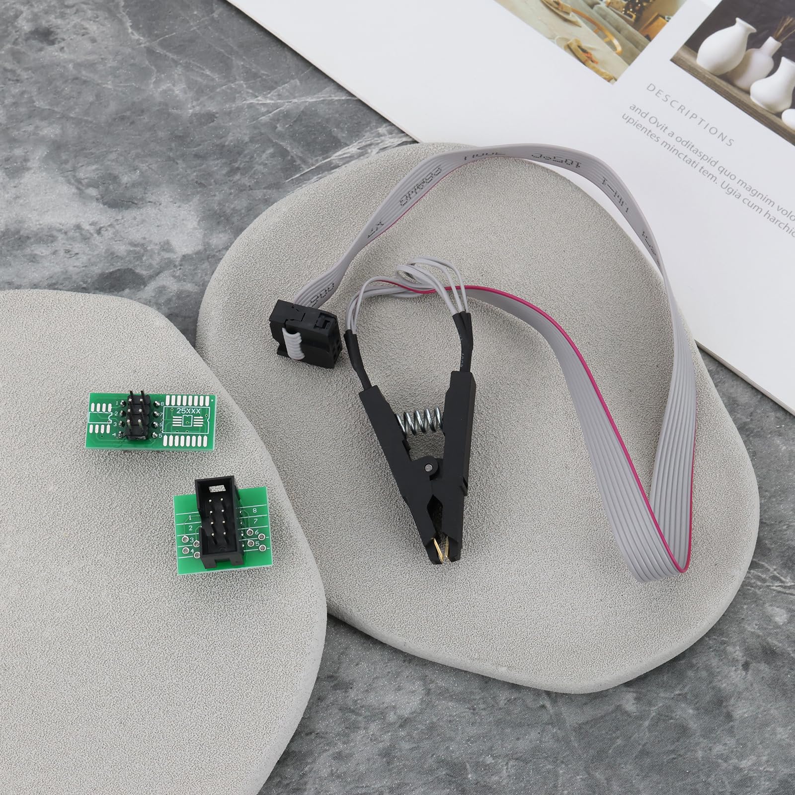 Clip Test SOIC8 / SOP8 - Pour Programmation EEPROM - Compatible Avec 25, 24C, 93C - OTOTEC