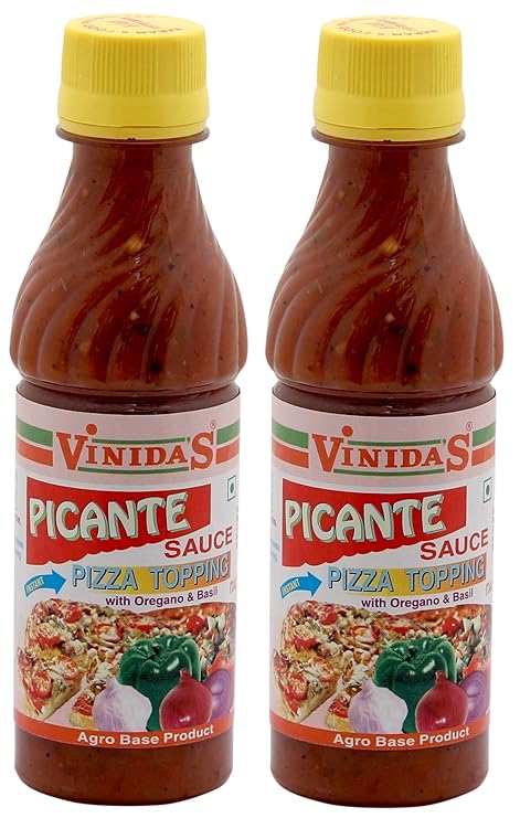 Dr Naram's Vinidas Picante Sauce ( Pizza Topping Sauce Made with Fresh Tomatoes) (2 X 210g, 420 g)